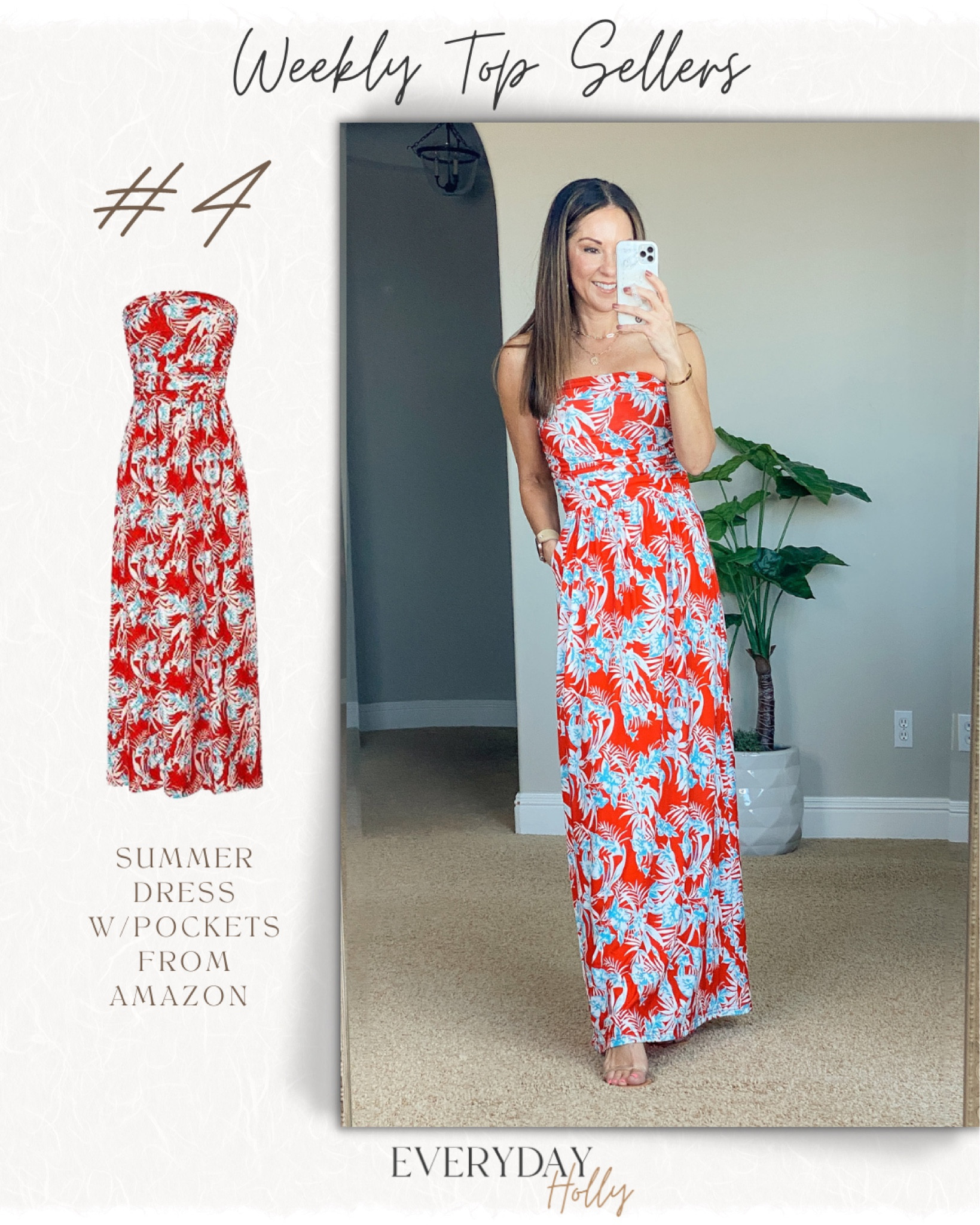 💥35% off This gorgeous dress comes in many different colors! It’s petite friendly with heels and it has pockets. Size up in between sizes - wearing a size small. 
Perfect for vacation!

#LTKstyletip #LTKunder50 #LTKtravel