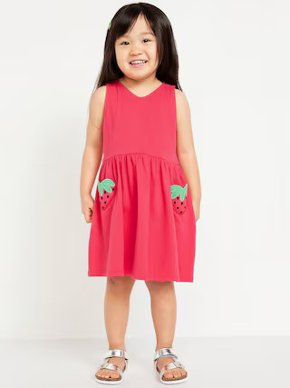 Sleeveless Applique Fit and Flare Dress for Toddler Girls | Old Navy (US)