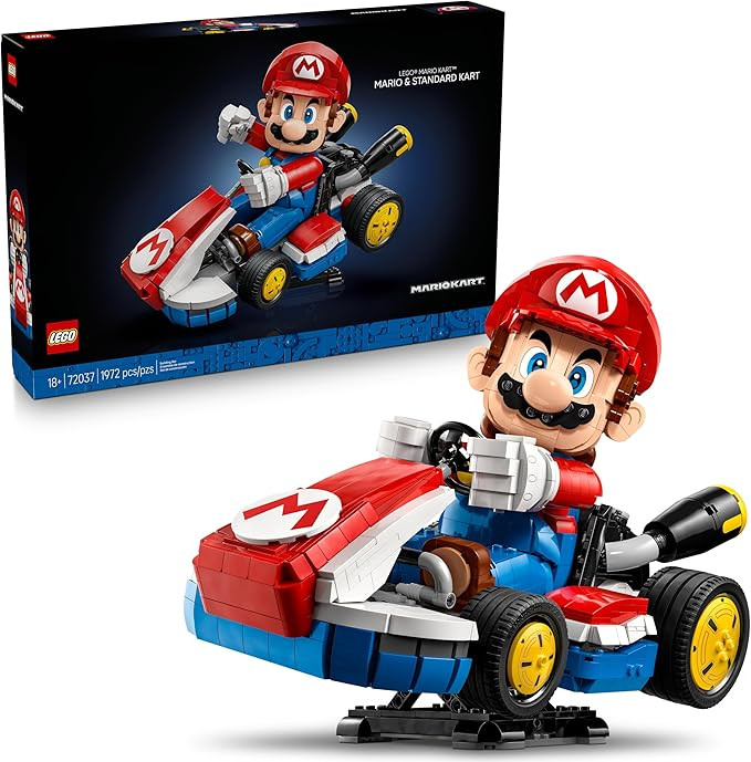 LEGO Super Mario: Mario Kart – Mario & Standard Kart Building Set for Adults - DIY Book Shelf &... | Amazon (US)