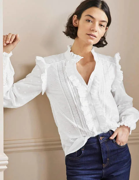 Iris Broderie Shirt | Boden (US)