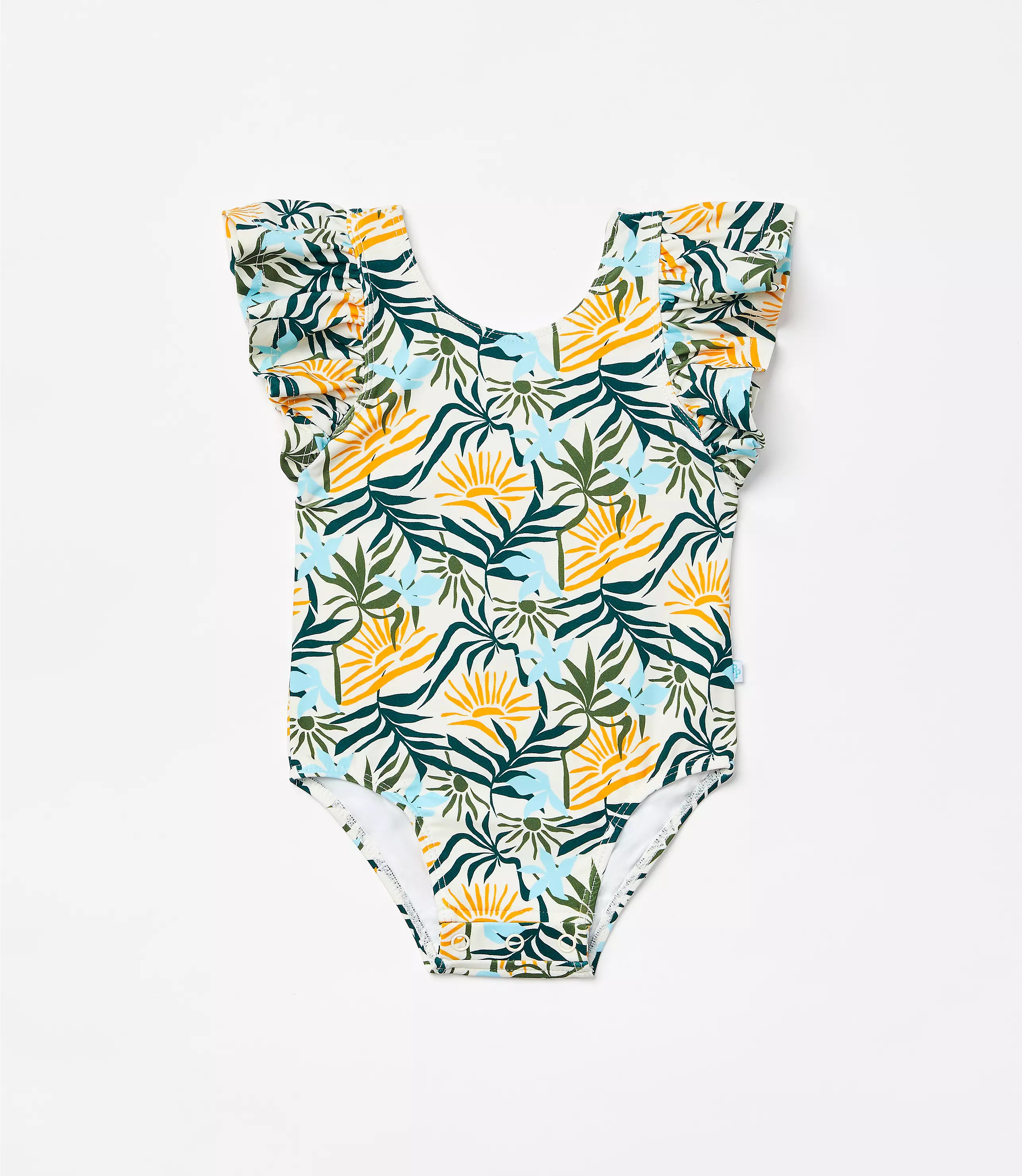 Posh Peanut X LOFT Sunset One Piece Ruffled Flutter Sleeve Swimsuit | LOFT