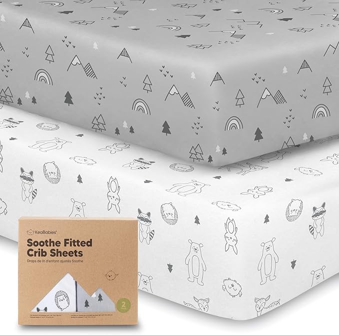 KeaBabies 2-Pack Organic Crib Sheets for Boys, Girls, Jersey Fitted Crib Sheet, Baby Crib Sheets ... | Amazon (US)