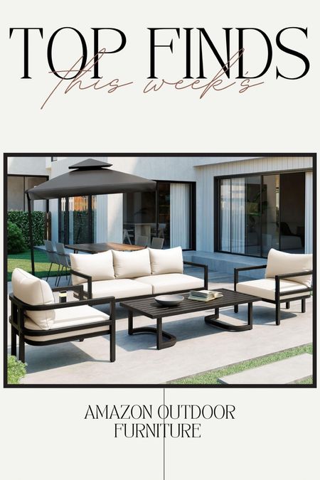 Amazon patio furniture, black and cream 

#LTKSeasonal #LTKhome