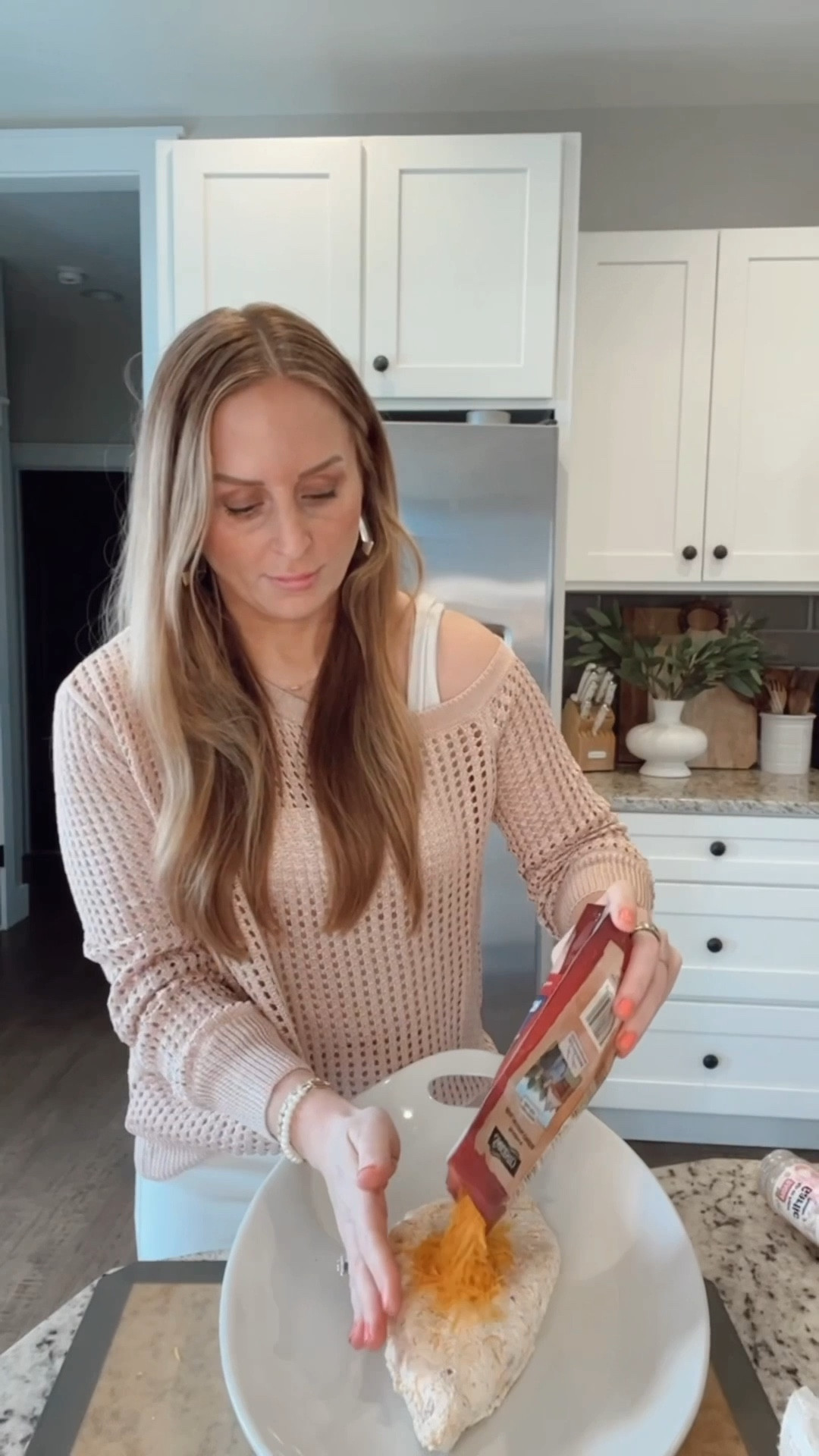 Cutest appetizer award goes to… THIS EASTER CHEESE BALL! 🧀🥕🐰
It’s shaped like a carrot, packed with flavor, and ridiculously easy to make. Perfect for spring parties, Easter brunch, or just showing off your festive side! Bonus: you can make it into any shape for any season!

Shoutout to my cutie special guest who helped me make it even more fun!

INGREDIENTS:
• 2 blocks cream cheese, softened
• 5–6 slices bacon, crumbled
• 1/2 tsp garlic powder
• 1 tbsp Worcestershire sauce
• 2 cups finely shredded sharp cheddar (1 for mix, 1 for topping)
• 1 bunch cilantro (for the carrot topper)

DIRECTIONS:

Mix cream cheese, bacon, garlic powder, Worcestershire, and 1 cup of cheese.
Chill for 30 mins. Then shape into a carrot on parchment paper.
Press on the rest of the cheese + add cilantro to the top.
Surround with crackers, chips, or veggies & serve!
Save this idea—because you’ll want to make it again and again. There’s a recipe card you can screenshot + share at the end!

#cheeseballrecipe #easterideas #easyappetizers #springpartyfood #baconcheeseball #snackboardgoals
Dip party dip, Tennessee mama, mom of four 

#LTKHome #LTKSeasonal #LTKParties
