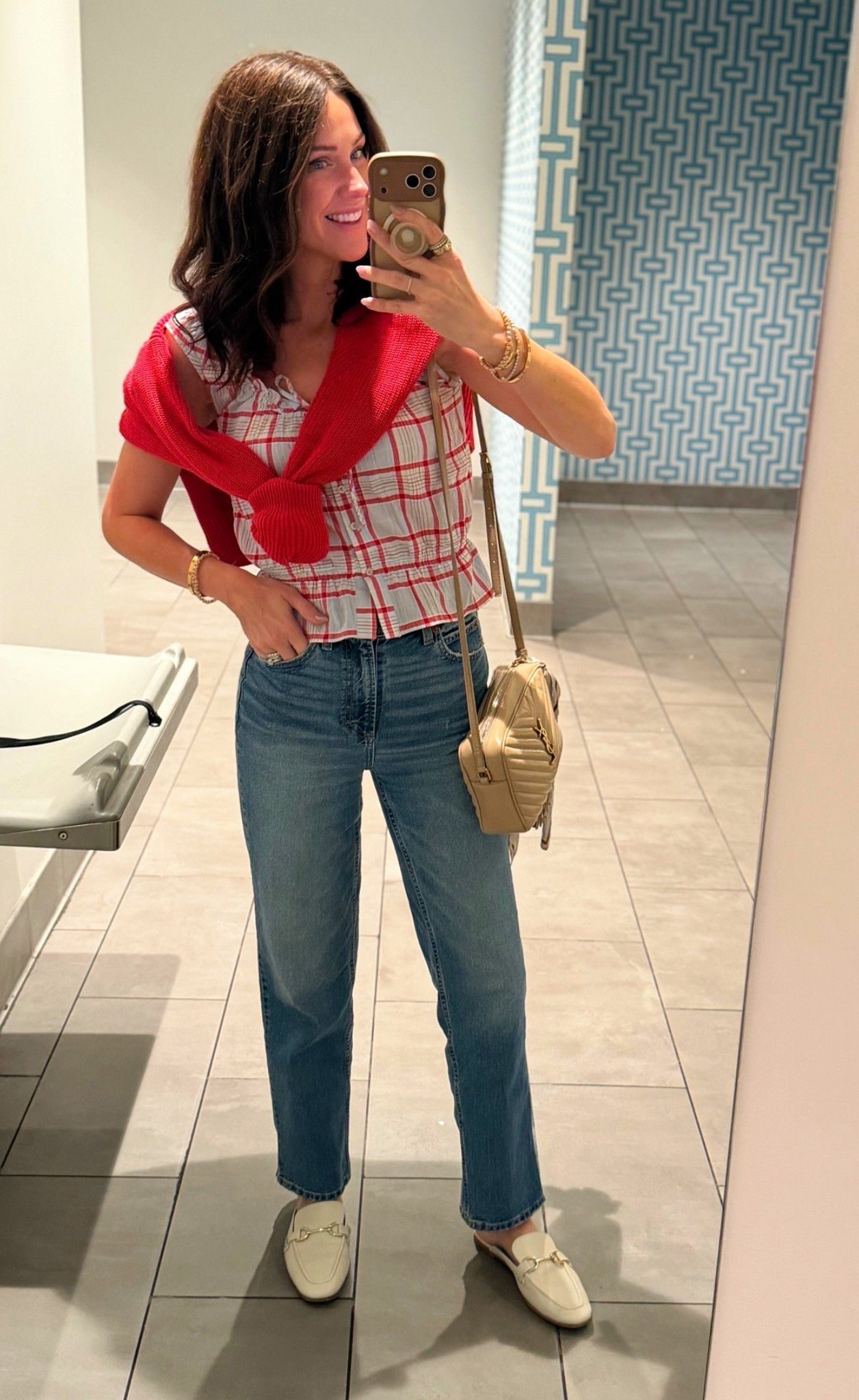 Love this for a summer date night. The top is on clearance. I have a small. The jeans are so good! They feel and look like my Madewell ones. High waist, zipper. If between go down in size.

#LTKootd #LTKmomlife #LTKTall
