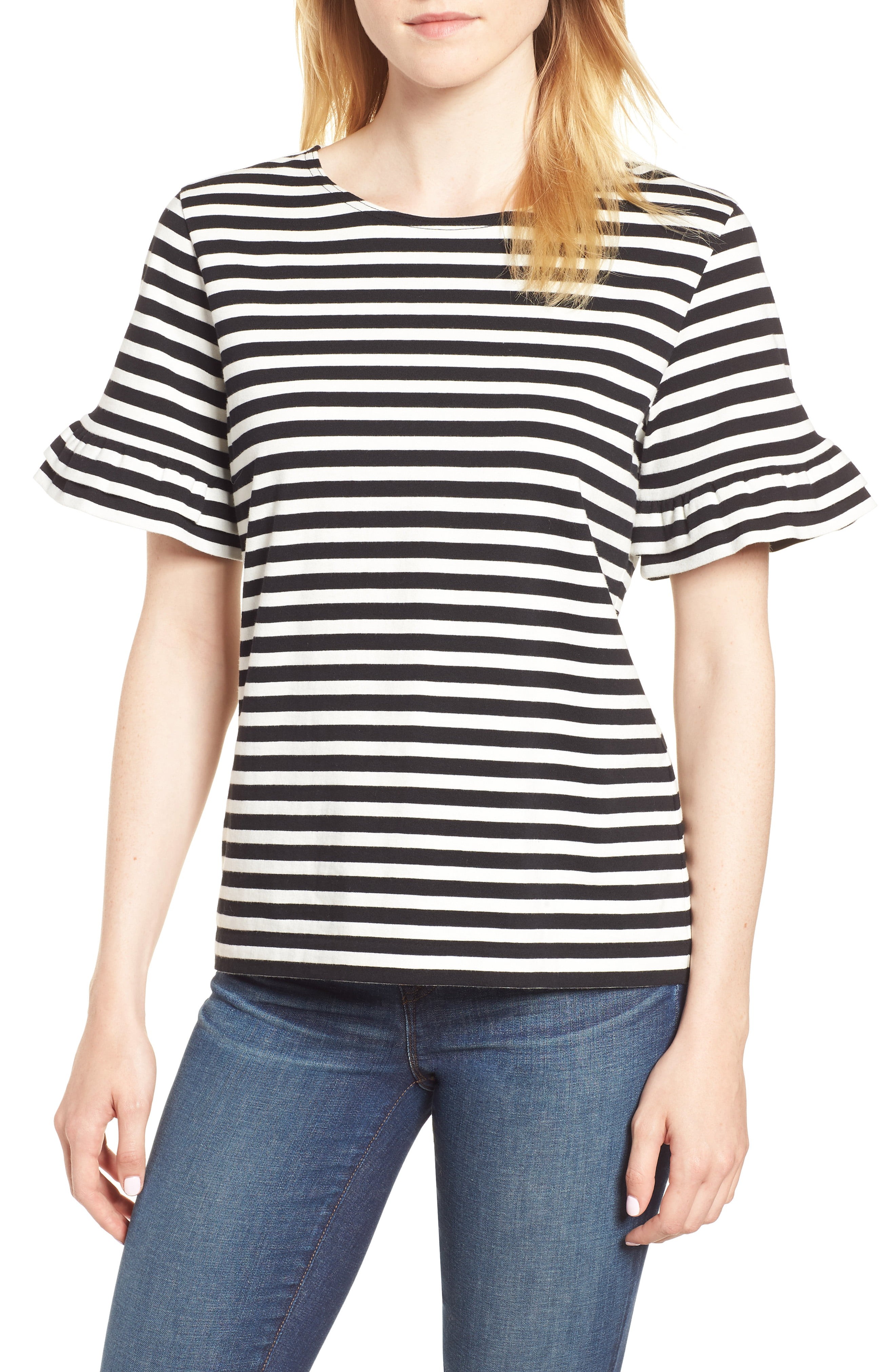 J.Crew Ruffle Sleeve Tee | Nordstrom