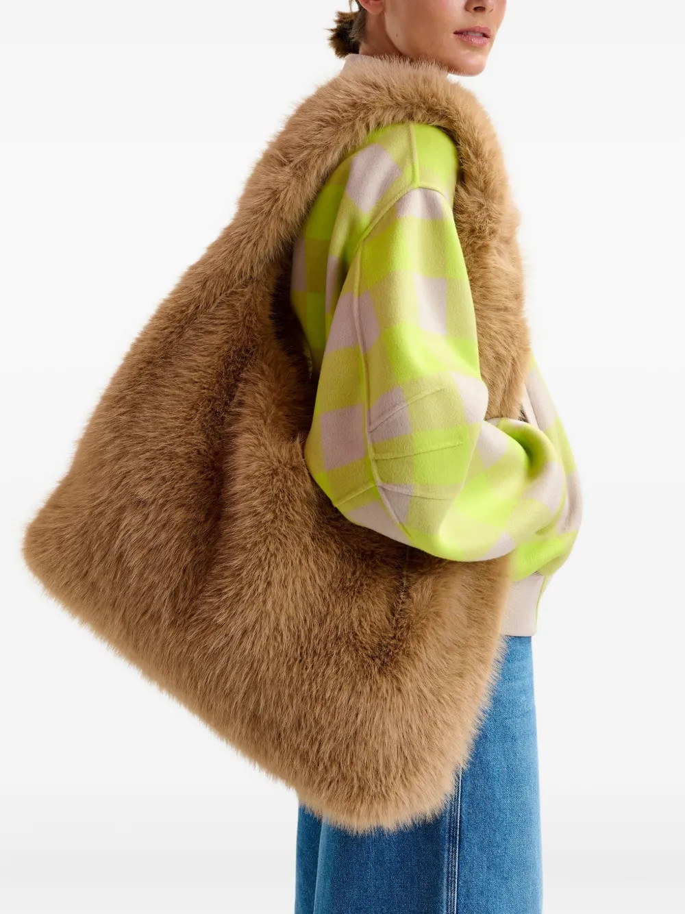 medium faux-fur shoulder bag | Farfetch Global