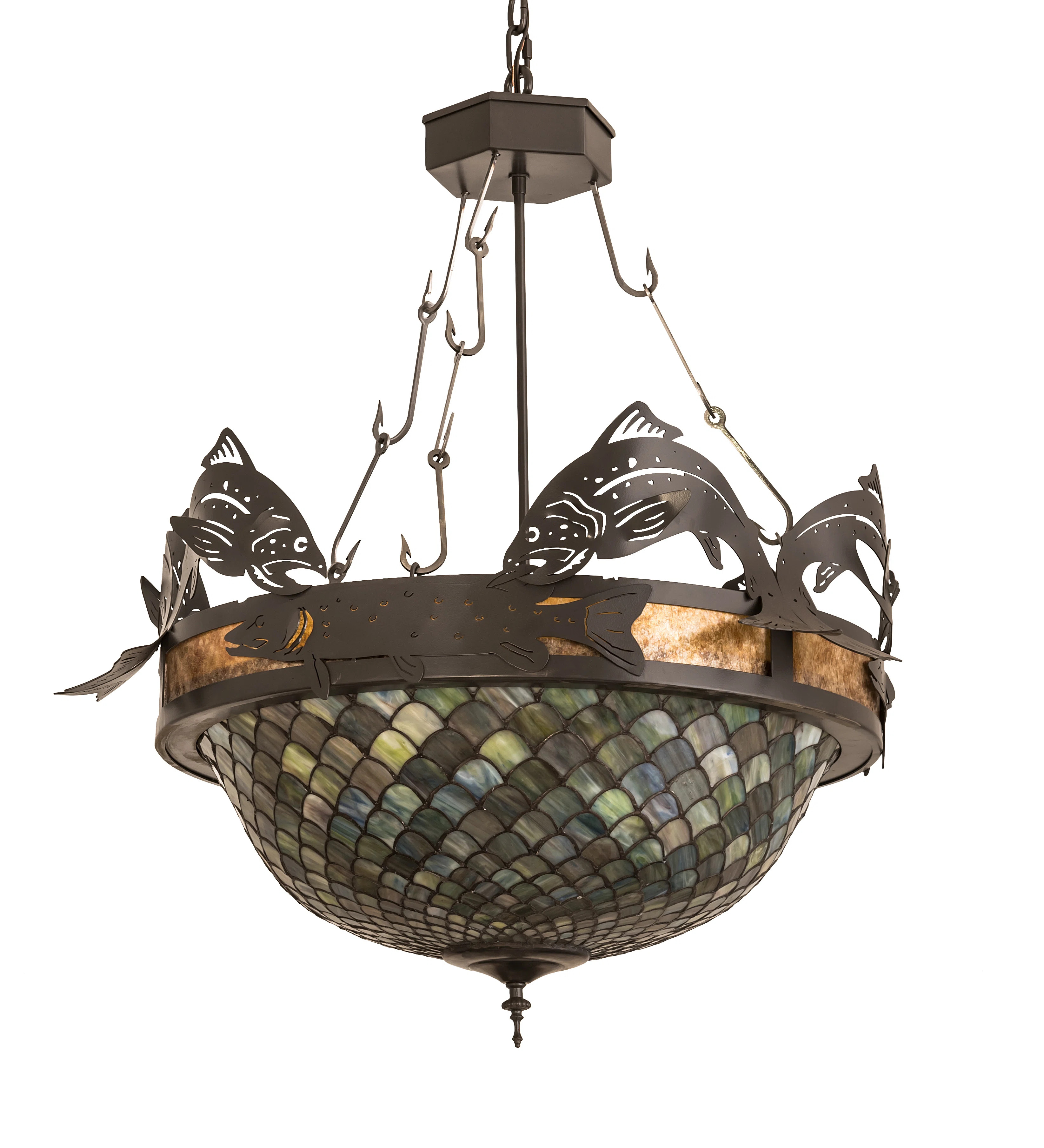 Meyda Lighting Catch of the Day Fishscale 4 - Light Chandelier | Perigold | Perigold