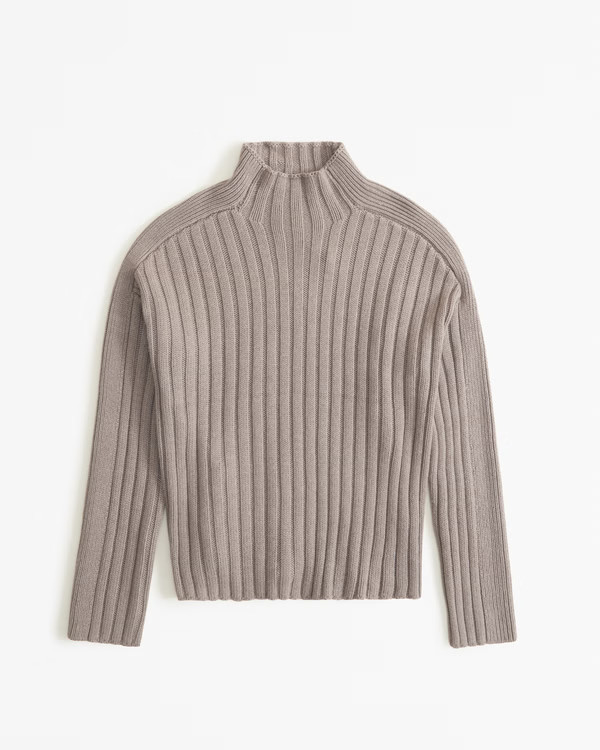 Ribbed Mockneck Sweater | Abercrombie & Fitch (US)