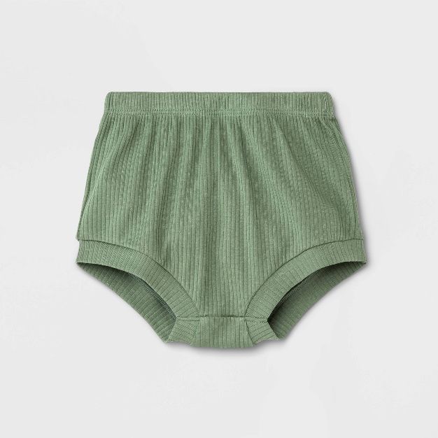 Baby Ribbed Shorts - Cat & Jack™ Olive Green | Target