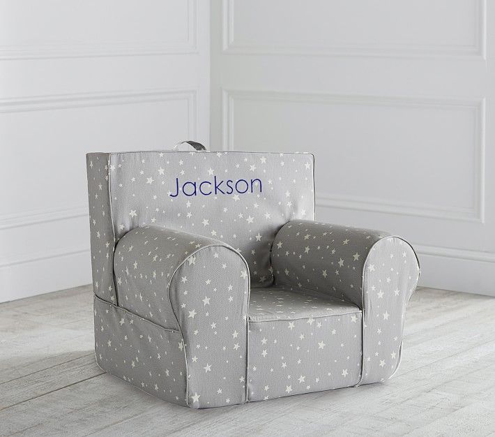 Gray Scattered Stars Glow-in-the-Dark Anywhere Chair® | Pottery Barn Kids