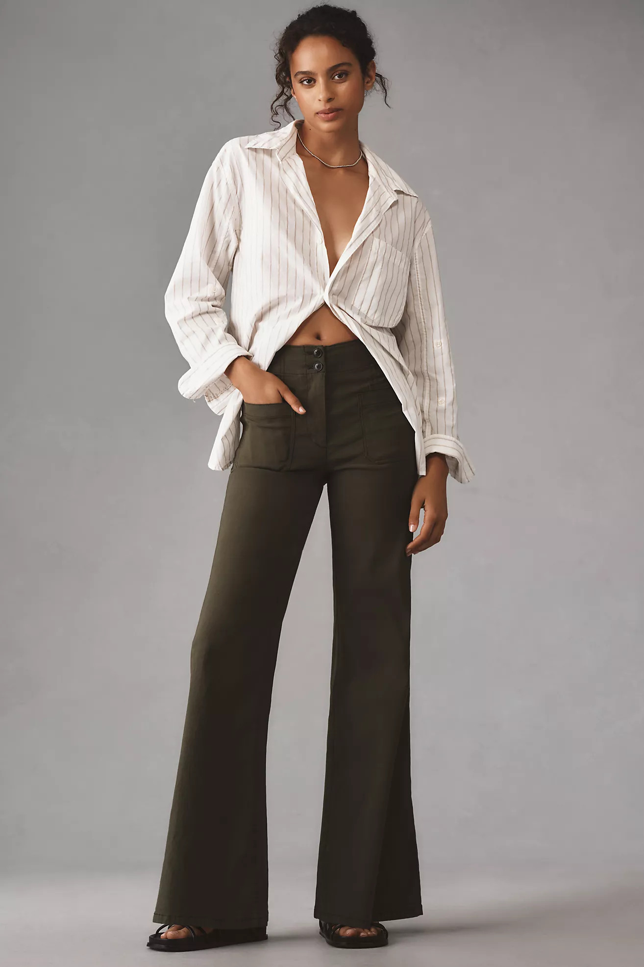 The Junie High-Rise Flare Pants by Maeve: Magic Fabric Edition | Anthropologie (US)