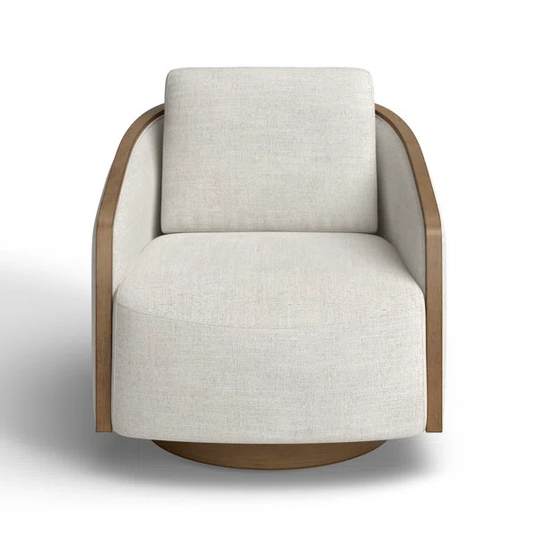 Nieve Upholstered Swivel Barrel Chair | Wayfair North America