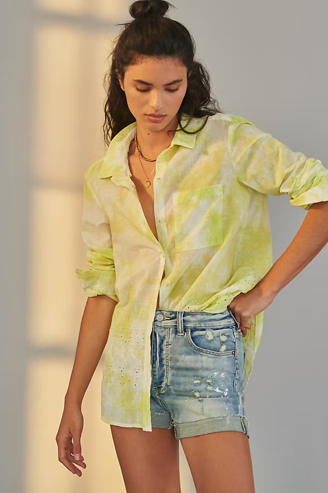 Pilcro Signature Ultra High-Rise Slim Denim Shorts | Anthropologie (US)