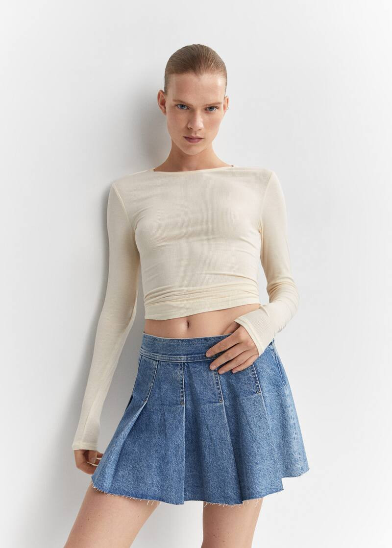 Denim mini-skirt | MANGO (US)
