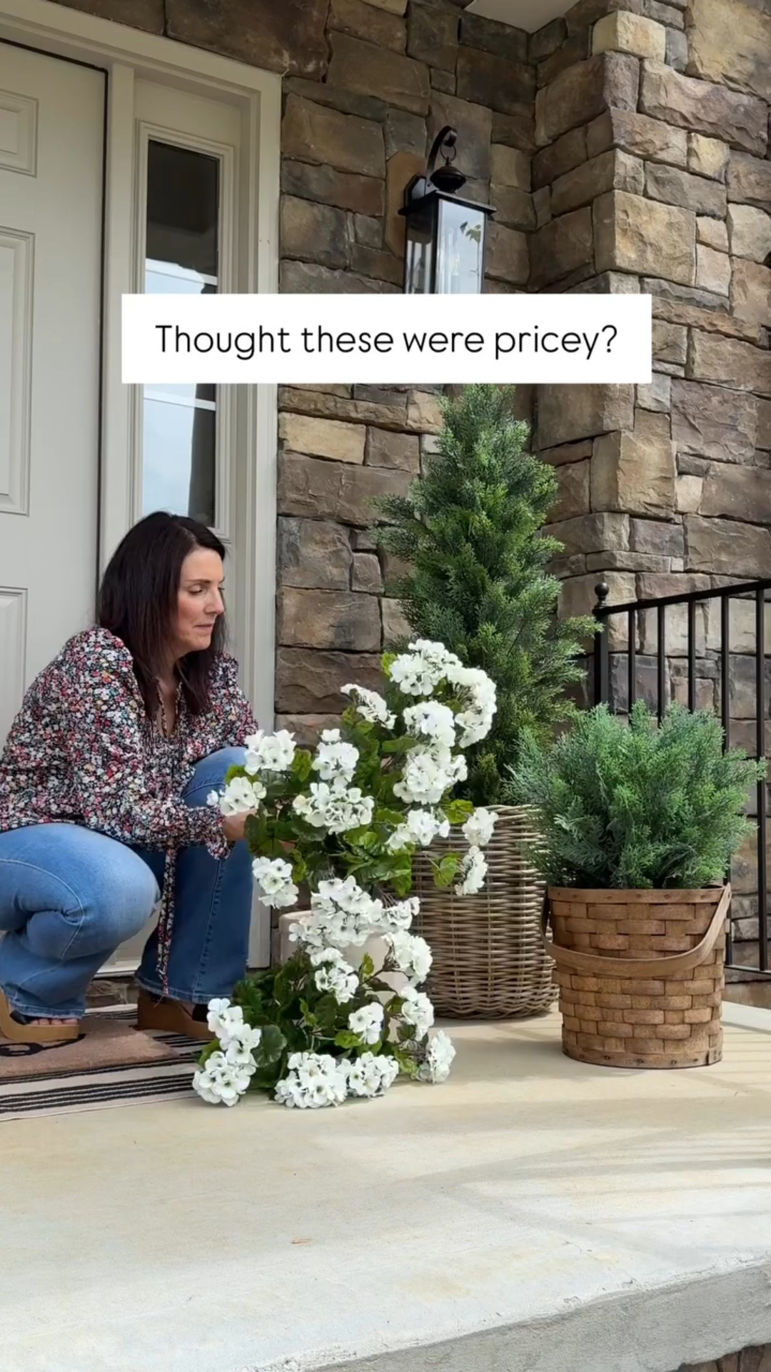 White geraniums for the win! 
Still faux. Still fabulous. Still a set of 3! 

And I won’t have to water them 3x a day to keep them alive through the hot summer sun. Nearly Natural does it again!

#fauxflowers #nearlynatural #geranium  #amazonfinds #frontporch
#amazoninfluencerprogram

#LTKItBag