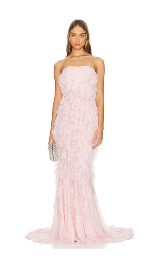 Davina Gown in Baby Pink | Revolve Clothing (Global)