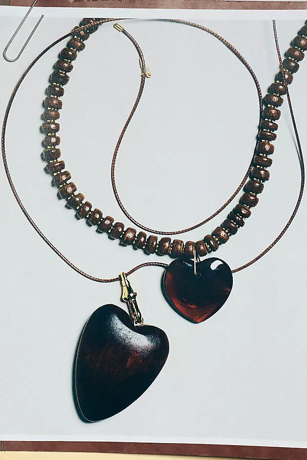 Wooden Heart Pendant Necklace | Anthropologie (US)