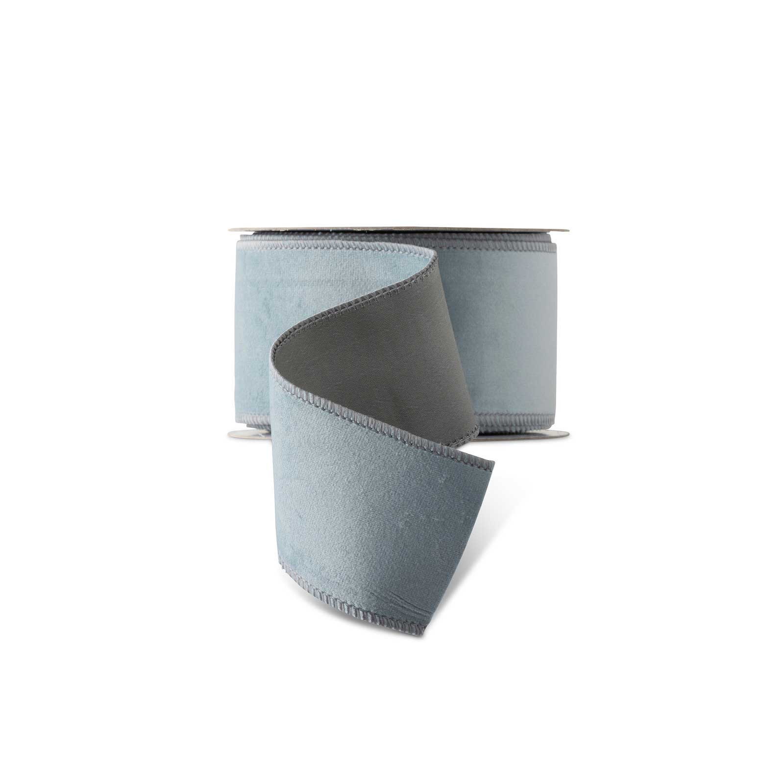 Dusty Blue Velvet Backed Ribbon | Brooke and Lou