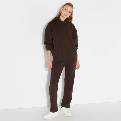 Women's Oversized Bubble Hem Hooded Sweatshirt - Wild Fable™ Espresso M | Target