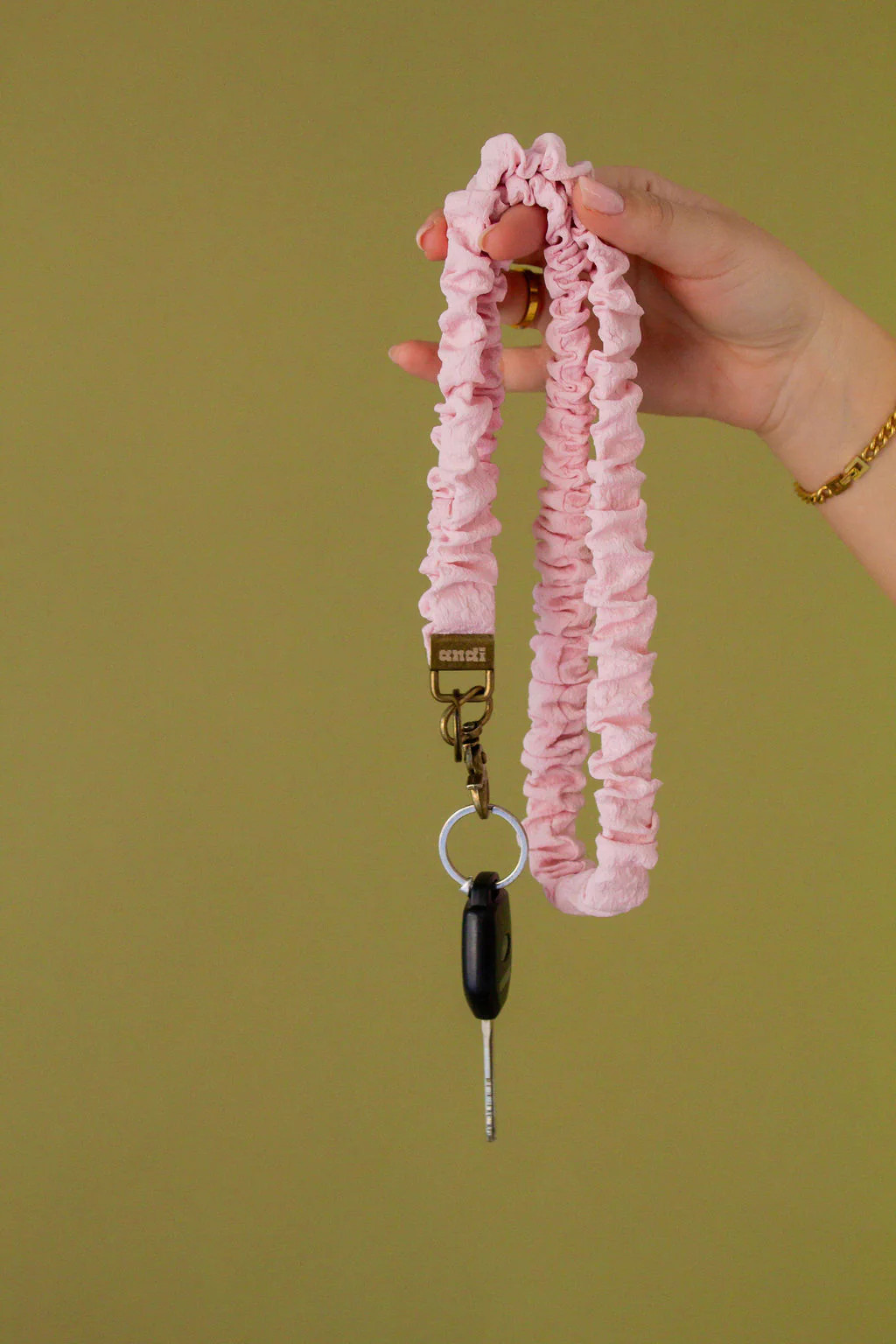Dainty Pink Textured Lanyard | Shop Andi