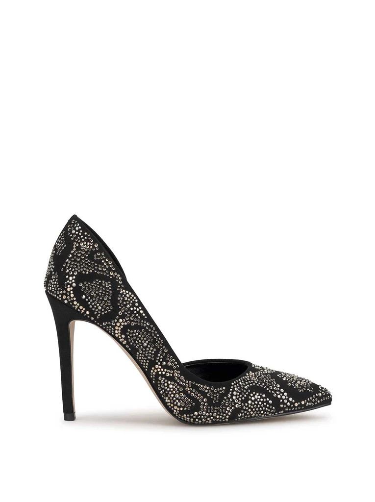 Prizma D'Orsay Pump in Black Leopard Sparkle | Jessica Simpson