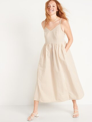 Cotton-Poplin Cami Maxi Swing Dress for Women | Old Navy (CA)