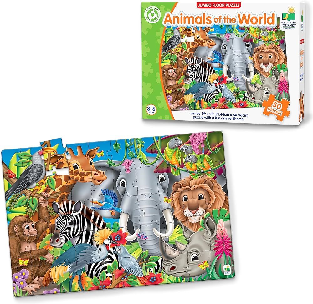 The Learning Journey: Jumbo Floor Puzzles - Animals of The World - Kids Puzzles, Kids Floor Puzzl... | Amazon (US)