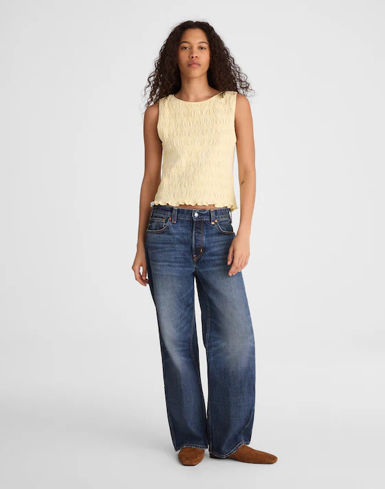 Smocked Boatneck Tank | Madewell