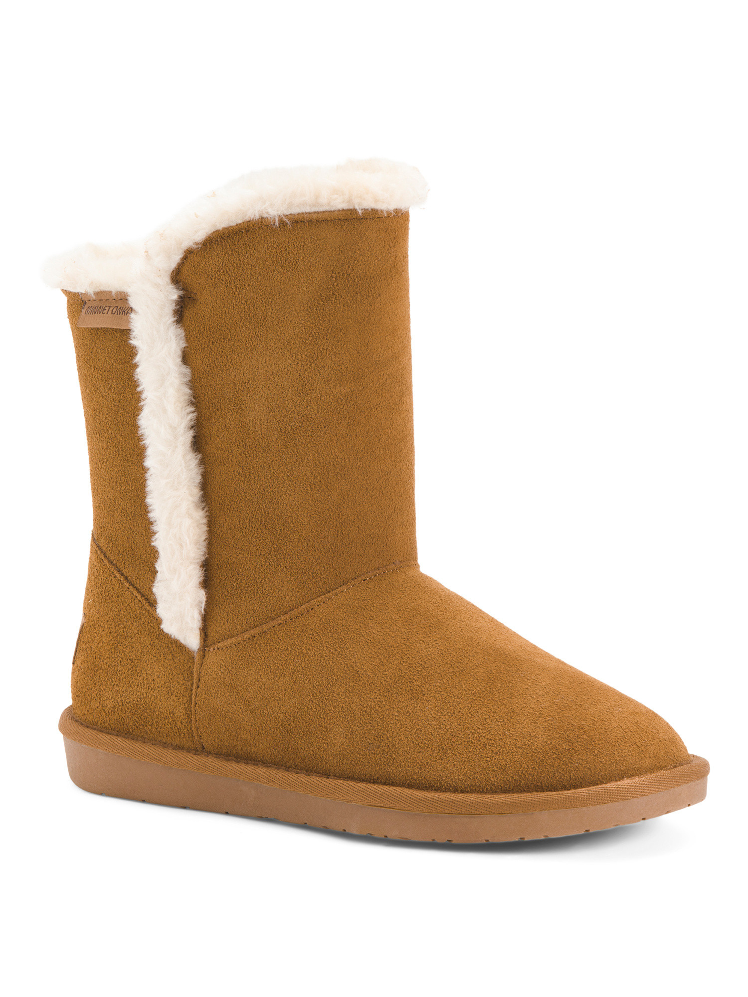 Suede Shearling Trim Boots | TJ Maxx