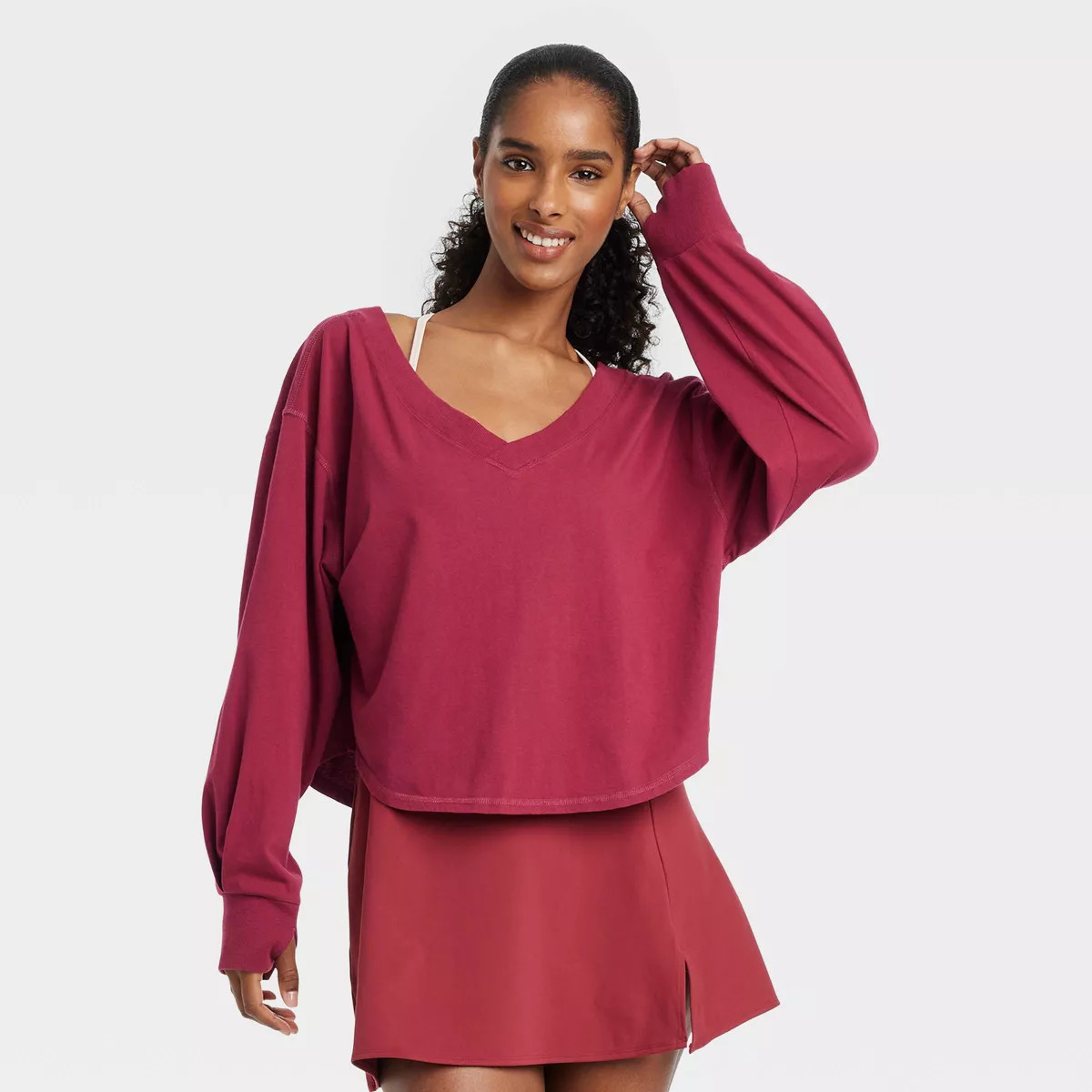 Women's V-Neck Long Sleeve Top - JoyLab™ | Target