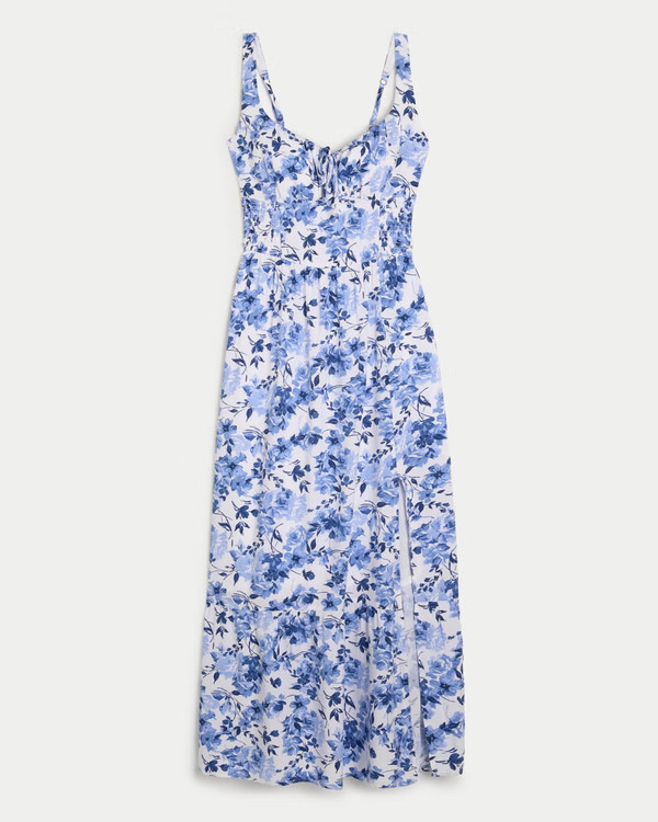 Women's Hollister Sofia Side-Smocked Maxi Dress | Women's Dresses & Rompers | HollisterCo.com | Hollister (UK)