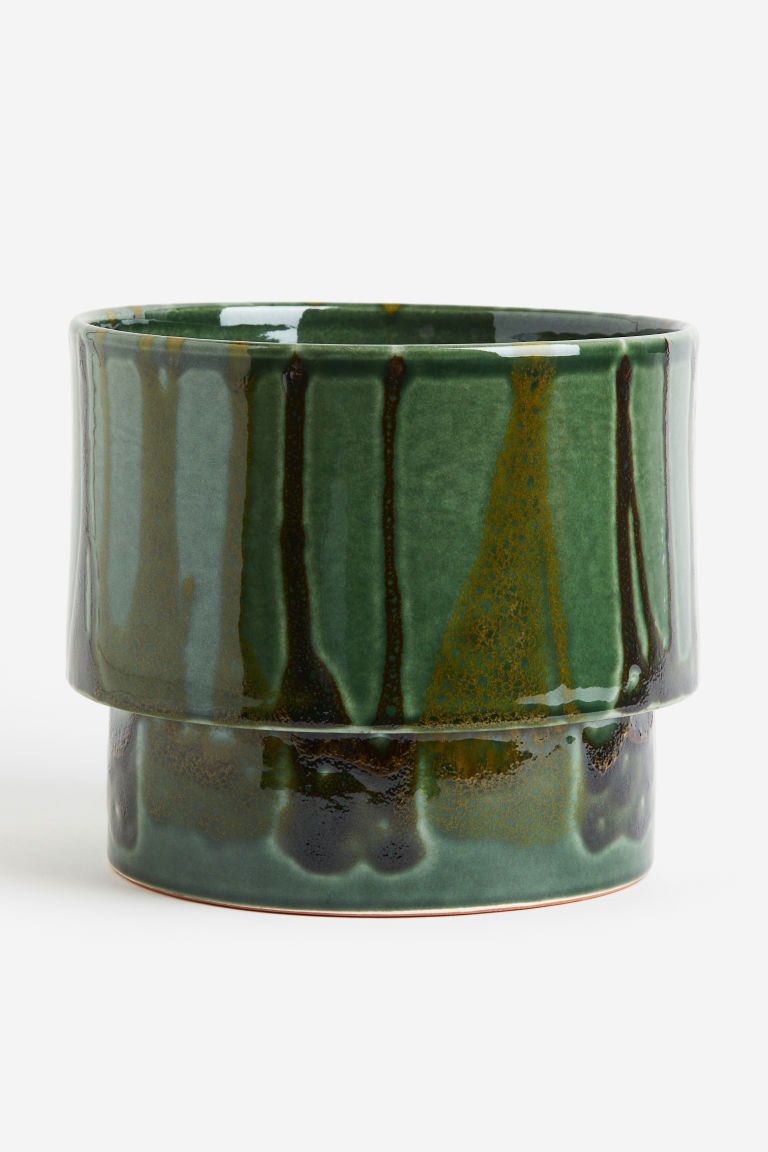 H & M - Extra-large Terracotta Plant Pot - Green | H&M (US + CA)