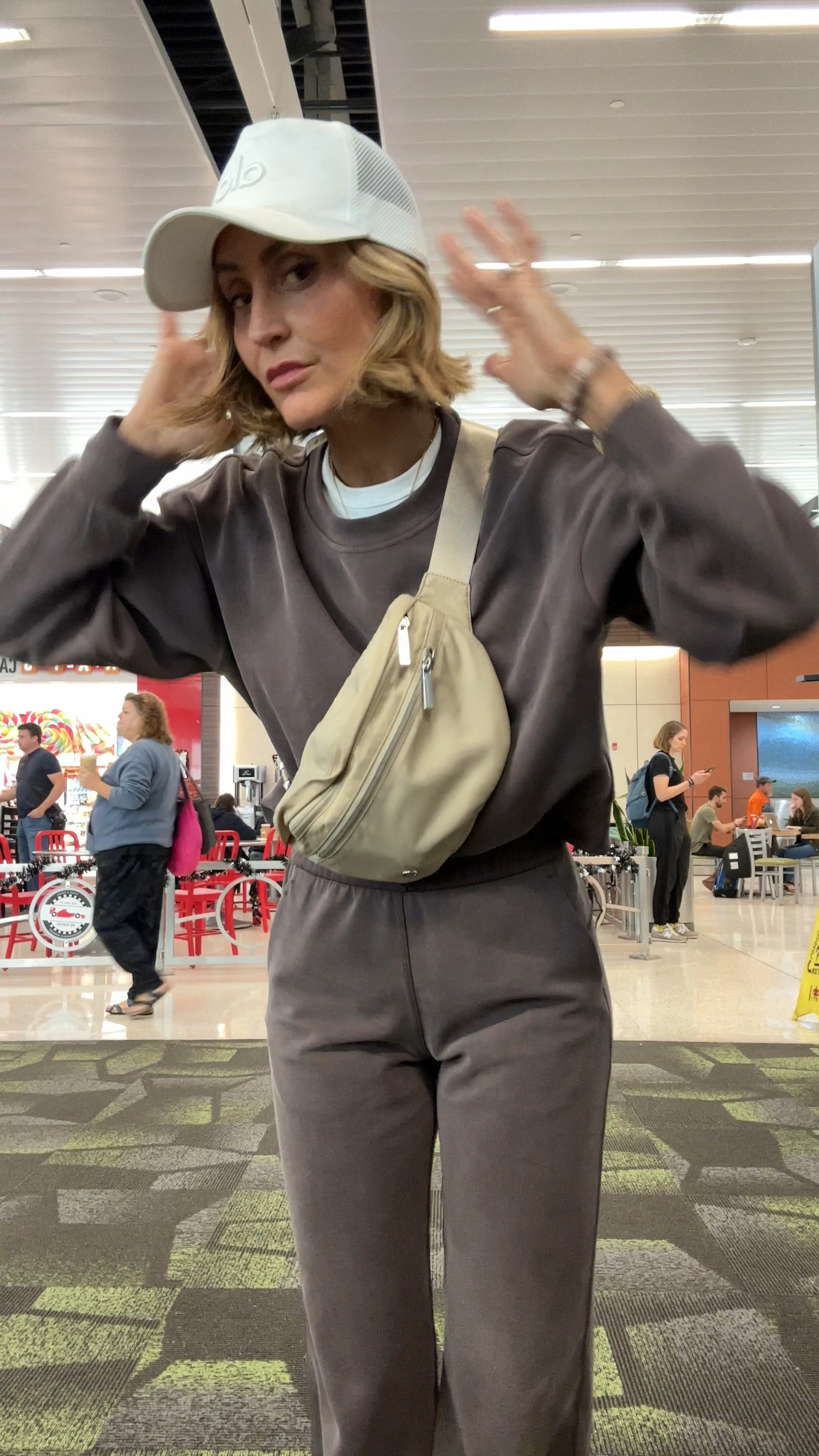 Airport outfit check - 
lululemon softstreme pant and top (both size 4, fits like and glove and butter soft feels! Lululemon belt bag and backpack! 

#LTKstyletip #LTKtravel #LTKfindsunder100