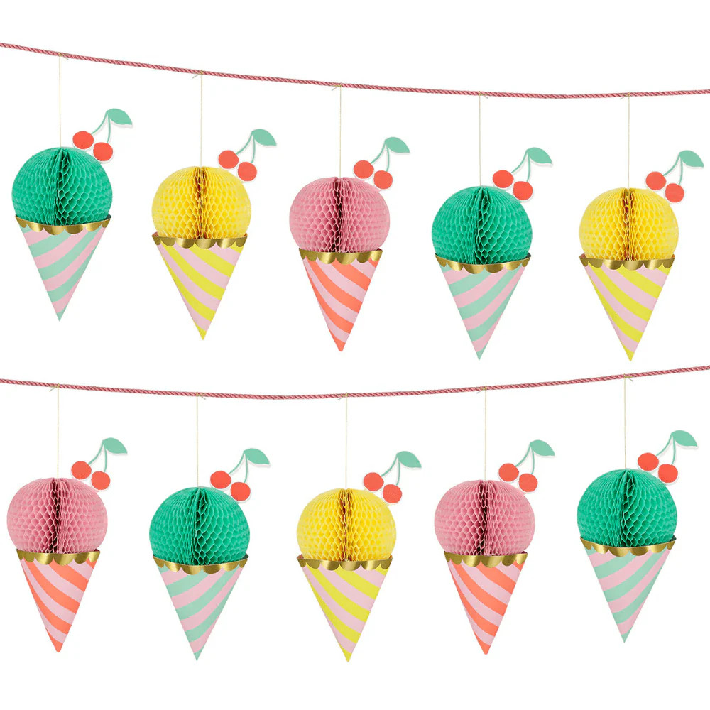 Meri Meri Ice Cream Honeycomb Garland | Shop Sweet Lulu