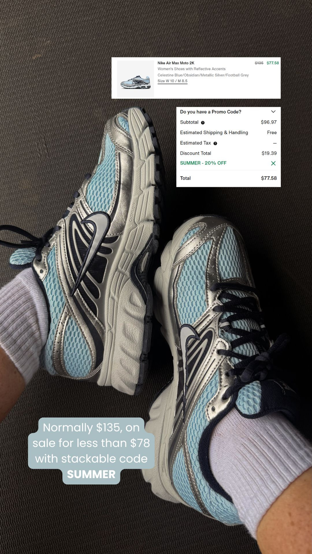 Um, these are a STEAL! Not only are they super cute, comfy and come in a bunch of colors. You can get them for under $78 dollars right now with stackable code SUMMER. Sizes are limited, i bet these go fast! 🩵👟 

 #LTKfitnessgoals #LTKActive #LTKSaleAlert