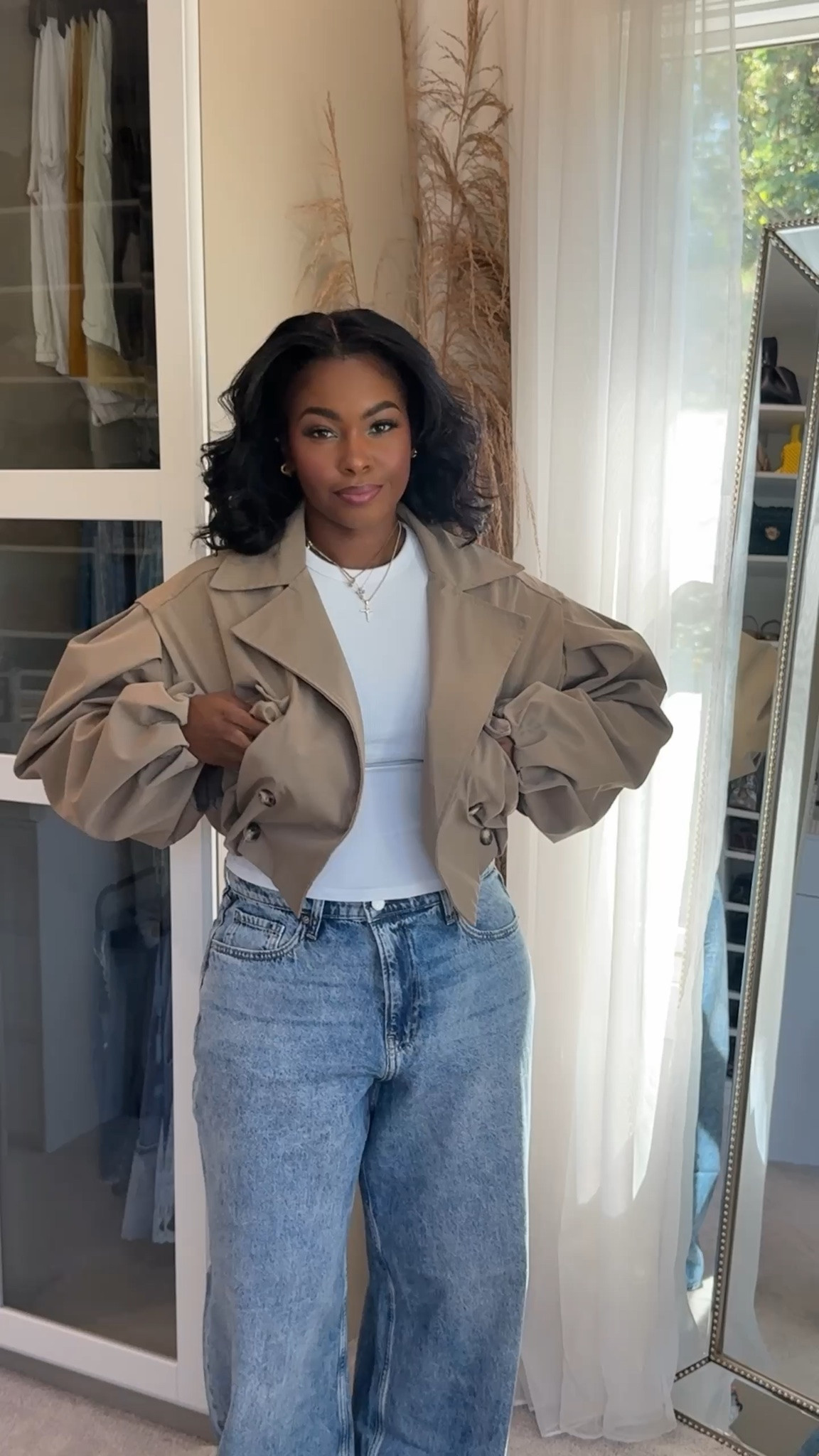 fall jacket faves #1
jacket: S/M
tank: Medium
jeans: 31 (sized up for baggy effect) 

 #LTKgrwm #LTKMidsize