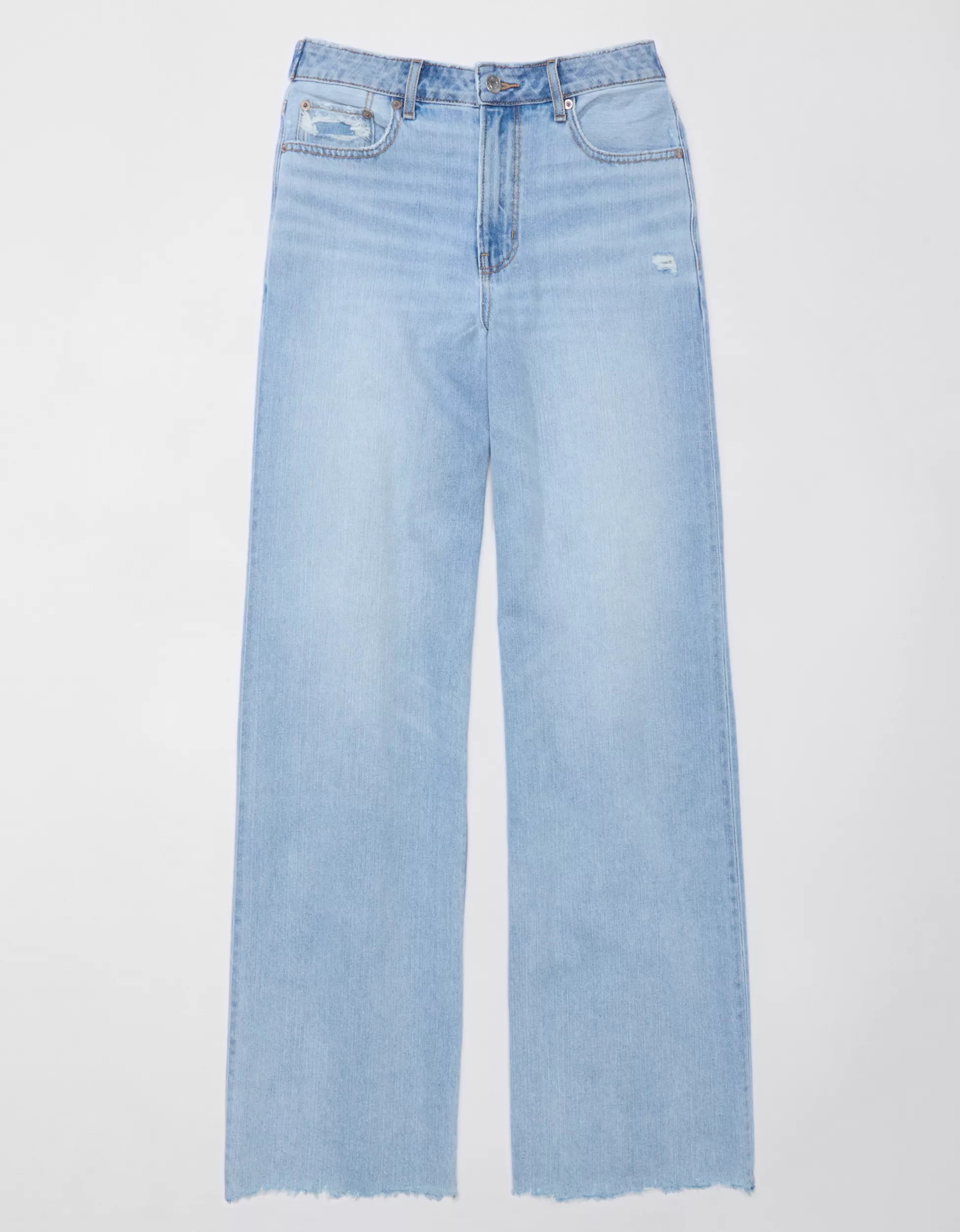 AE Super High-Waisted Ripped Baggy Wide-Leg Jean | American Eagle Outfitters (US & CA)