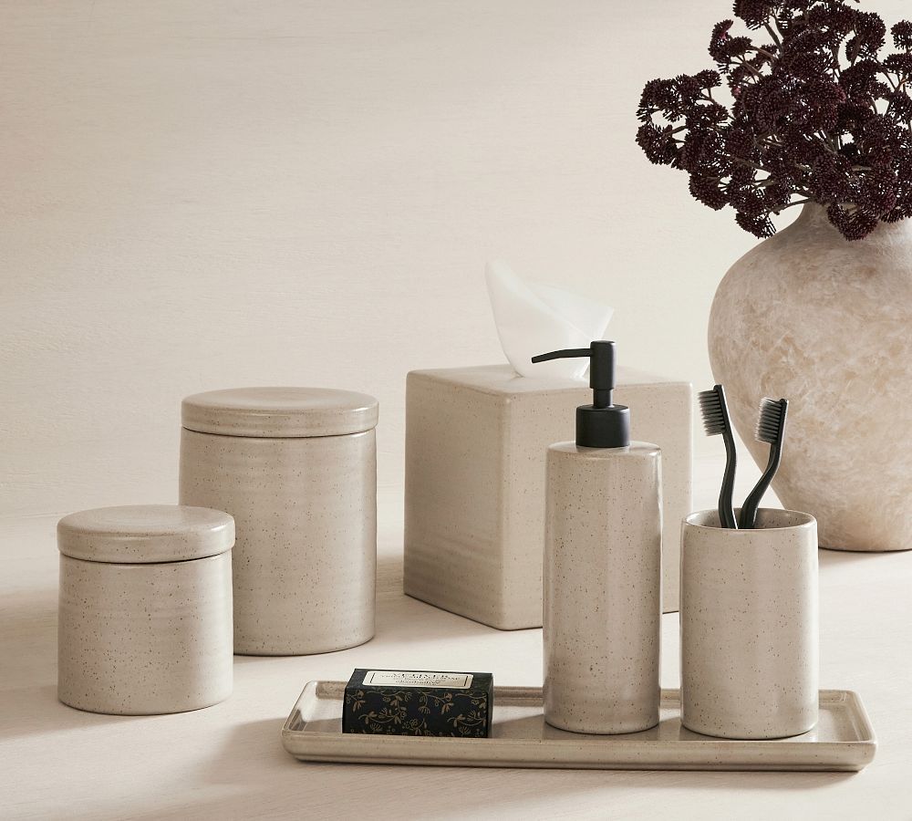Speckled Ceramic Bathroom Accessories | Pottery Barn (US)