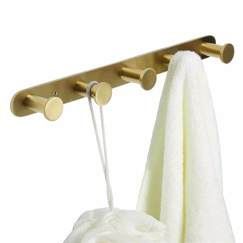 Bathroom Stainless Steel Hand Wall Mounted Towel Hook | Wayfair Professional
