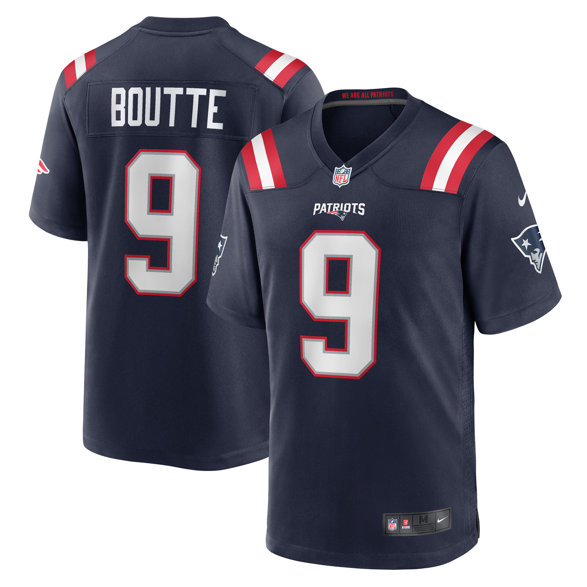 Men's Nike Kayshon Boutte Navy New England Patriots Game Jersey | Fanatics