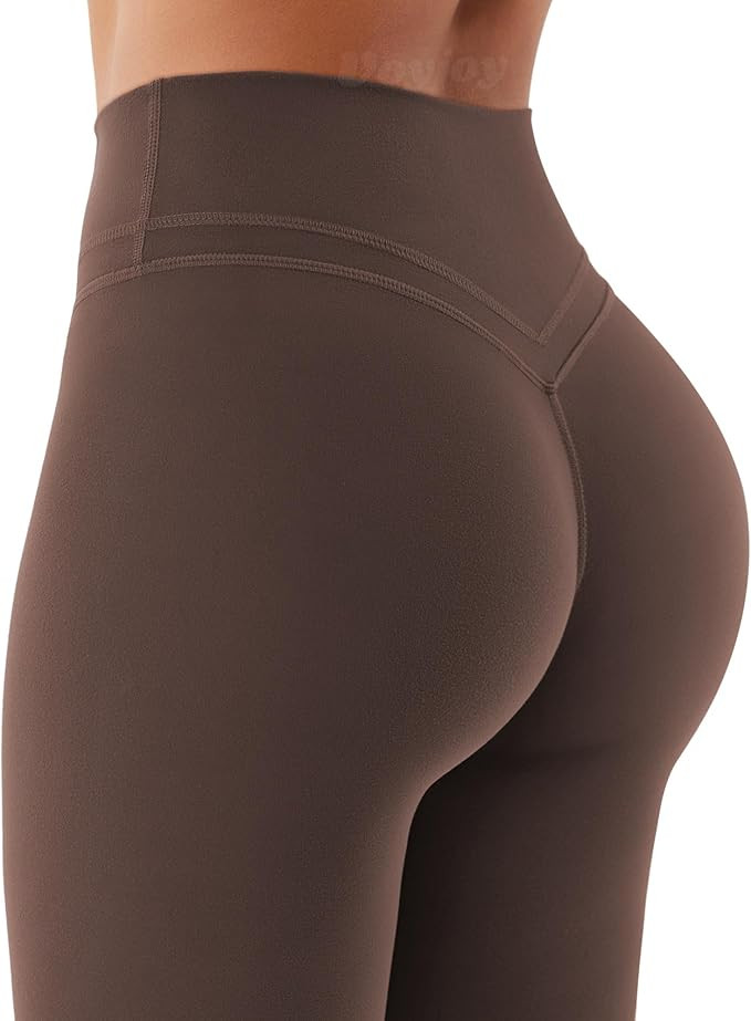 VOYJOY Womens Scrunch Workout Leggings Compression Butt Lifting Mid High Waist 26 Inches Seamless... | Amazon (US)