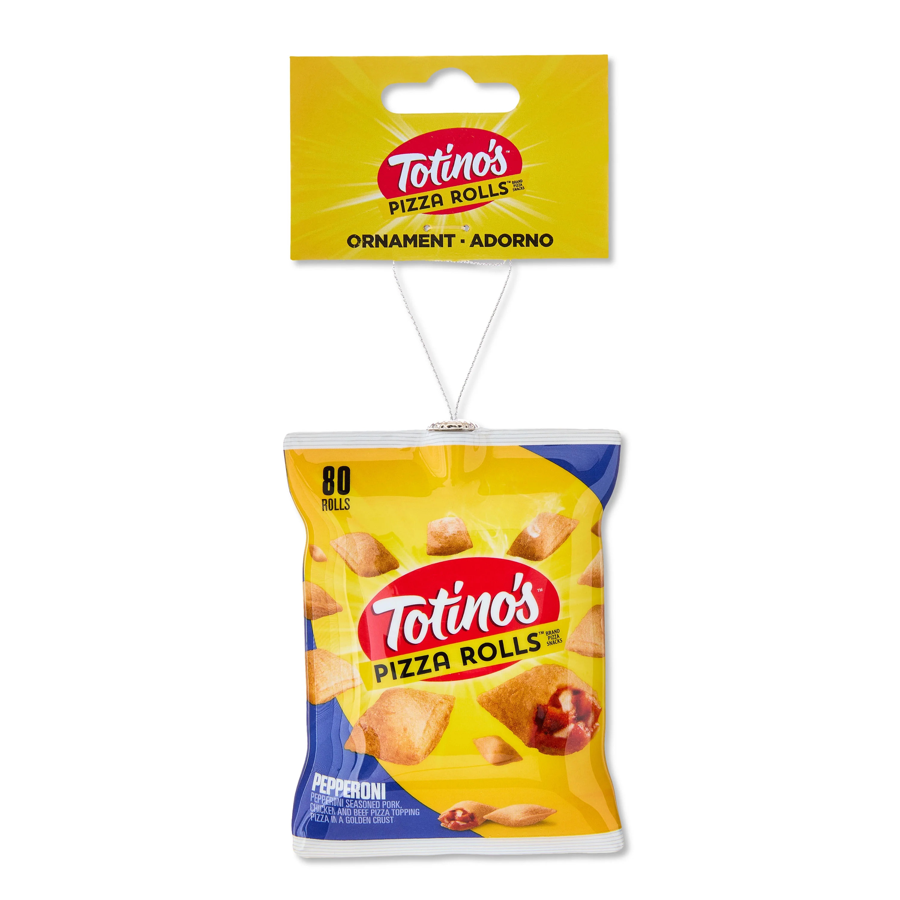 Totinos Pizza Roll Decoupage Holiday Ornament, Yellow, Plastic, by Ruz, 1 Piece | Walmart (US)