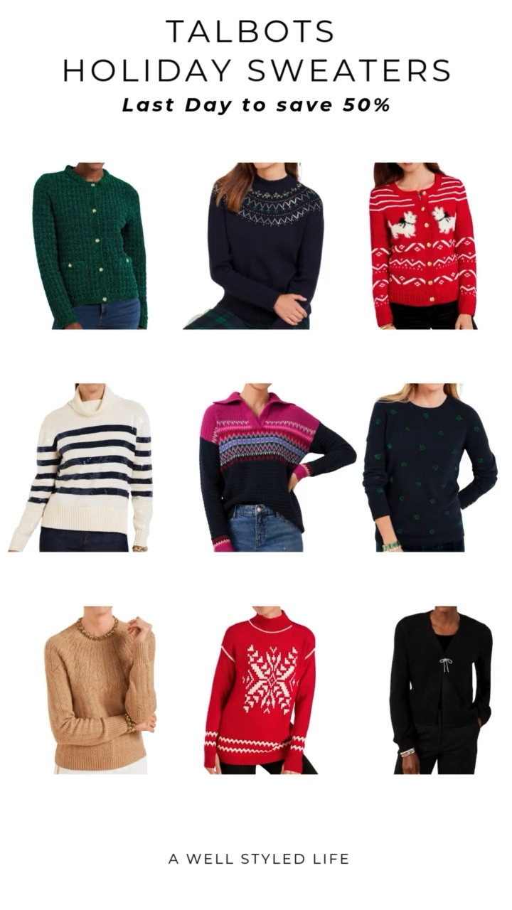 Holiday Outfit Inspiration

All sweaters 50% off at Talbots.


#Fashionover50 #LTKOver50Style #fashion #womensfashion #fallfashion #falloutfit #winterfashion #winteroutfit #talbots #holidayfashion #holidayoutfit #holidaysparkle #holidaysweater #sweater

#LTKCyberWeek #LTKSaleAlert #LTKHoliday