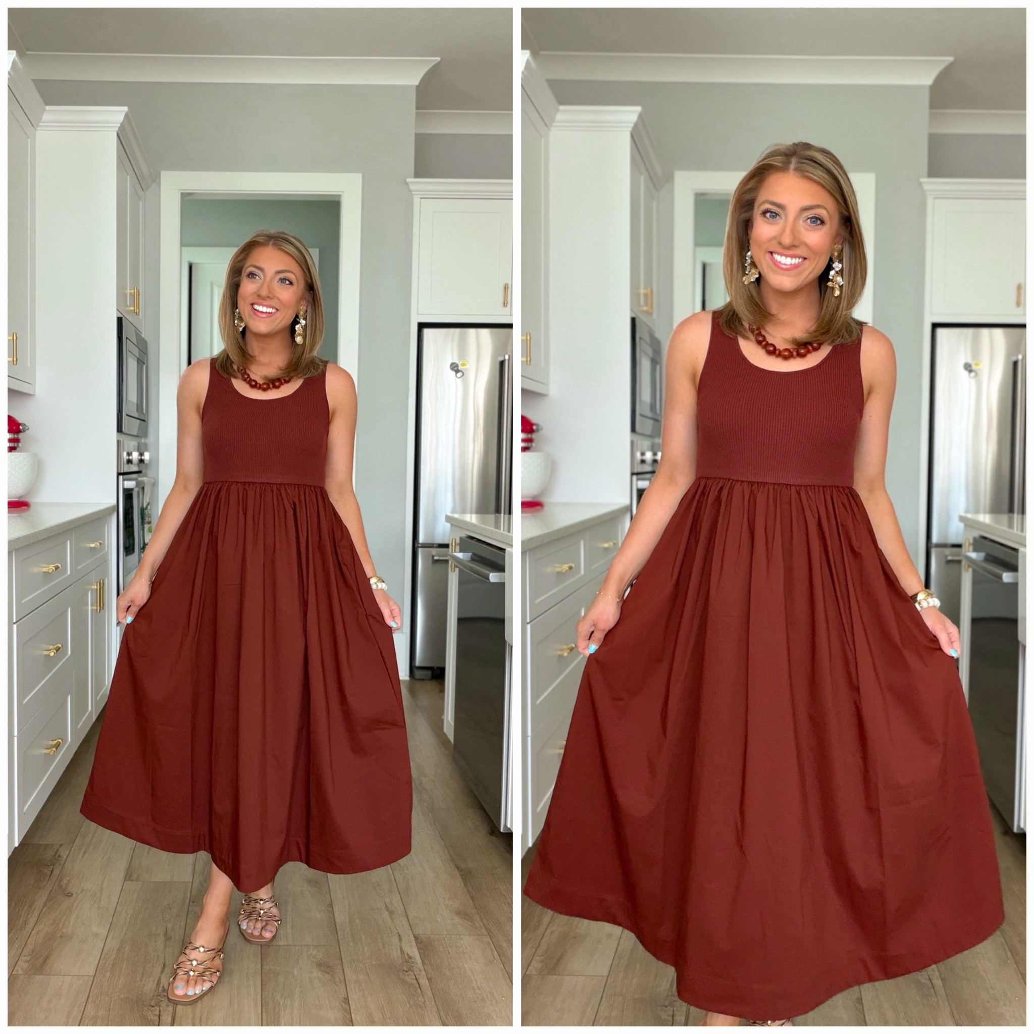 This new Walmart dress is already at the top of my favorites list! The flattering fitted bodice, flowy midi skirt, and rich neutral color make it such an easy piece to style. It’s one of those dresses that looks so much more expensive than it is and can easily be dressed up or down.

Perfect for family photos, date nights, brunch, church, vacations, or everyday wear. I paired it with simple sandals and statement jewelry for an effortless elevated look.

#WalmartFashion #WalmartFinds #WalmartStyle #AffordableFashion #MidiDress #DressSeason #MomStyle #FashionFinds #BudgetFriendlyStyle #EverydayStyle #NeutralStyle #WalmartNewArrivals #AffordableStyle #FashionOver30

#LTKootd #LTKPetite