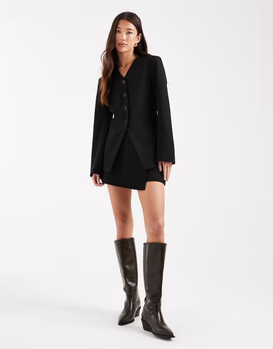 ONLY tailored skort co-ord in black | ASOS (Global)