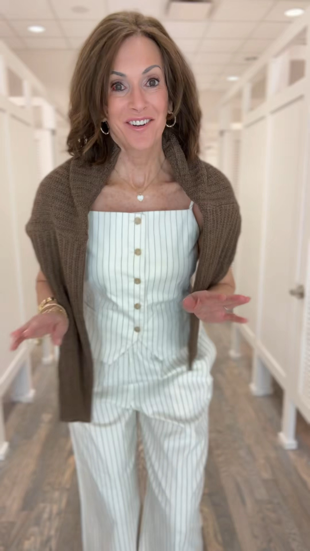 Spring suit

Vest - size 8
Striped wide leg pants - size medium 

Easter outfit 
Workwear 

#LTKWorkwear #LTKSaleAlert #LTKMidsize