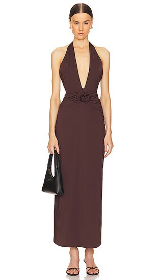 Lirio Maxi Dress in Brown | Revolve Clothing (Global)