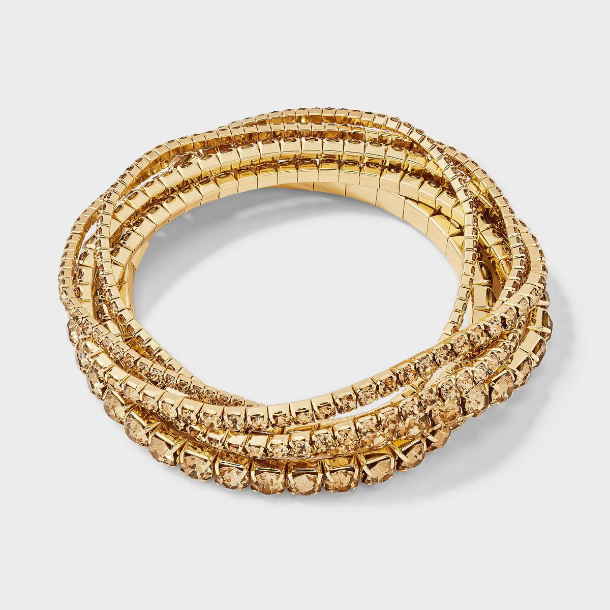 Amber Crystal Stretch Bracelet Set 6pc - A New Day™ Gold | Target