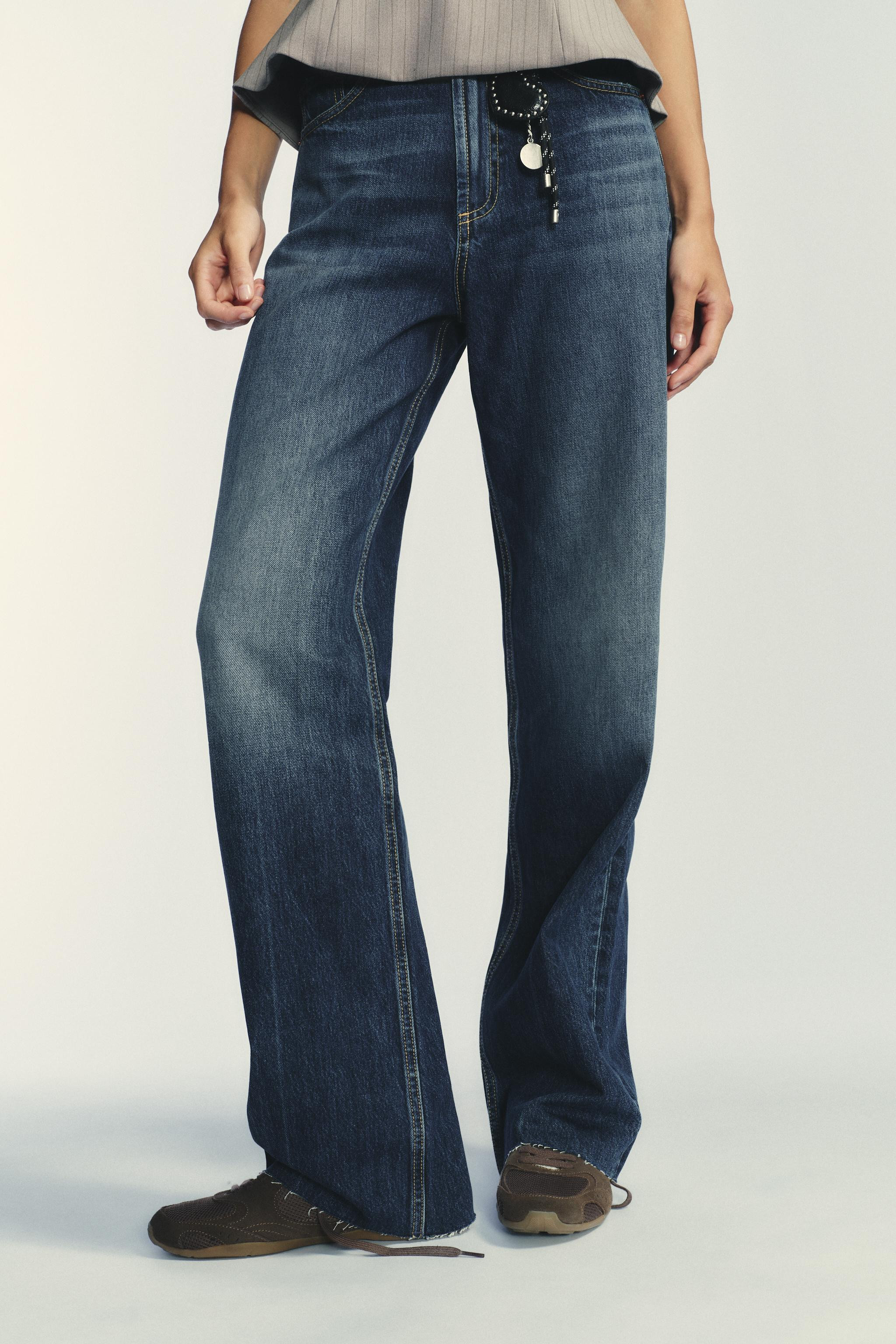 TRF HIGH WAIST WIDE LEG FULL LENGTH JEANS | Zara US